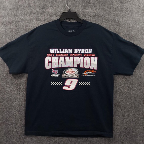 JR Motorsports Other - William Byron JR Motorsports Shirt Mens XL Blue 2017 NASCAR Xfinity Champion 9